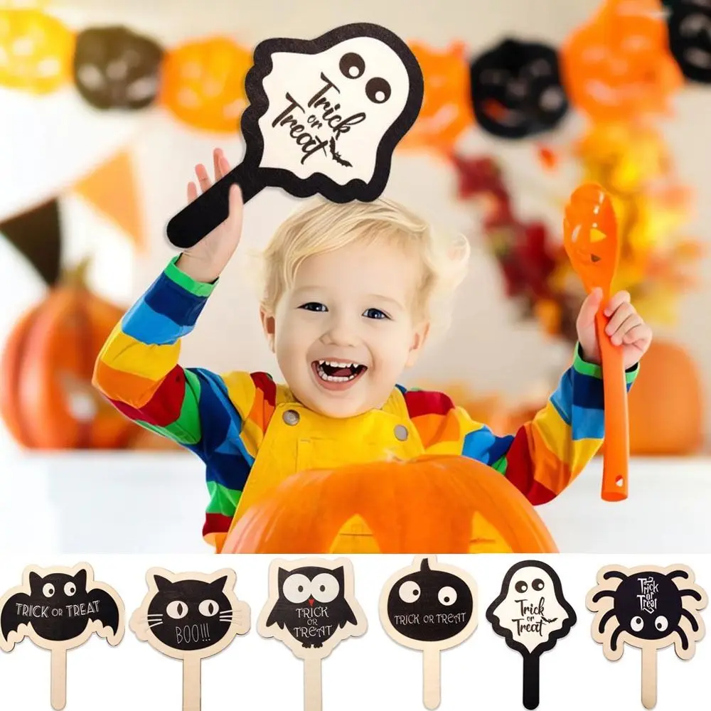 Halloween Holder Card Spider Pumpkin Hand-up Sign Durable Create Spooky Atmosphere Party Decoration for Trick-or-treating