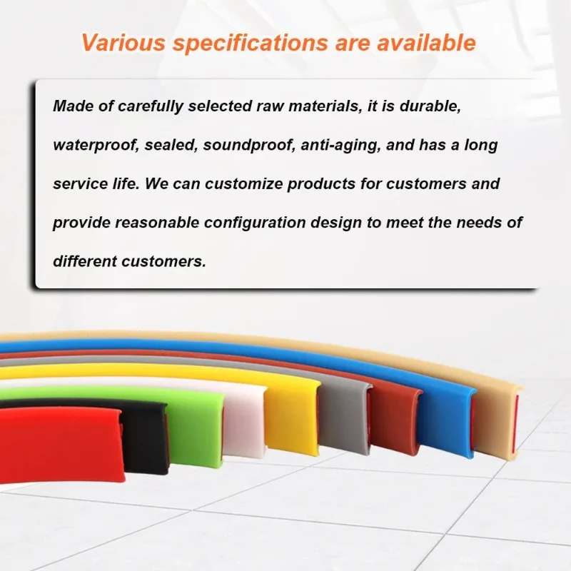 1m / 5m U-Shaped Seal Strip Self-Adhesive TPE Edge Banding Sealing Tape 9-40mm For Furniture Cabinet Desk Edge Guard Protector