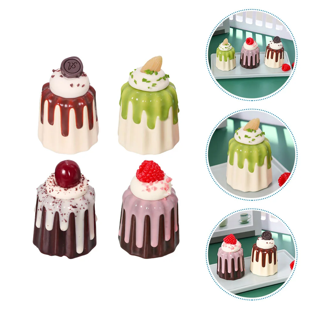

4 шт., искусственные маленькие поддельные десерты