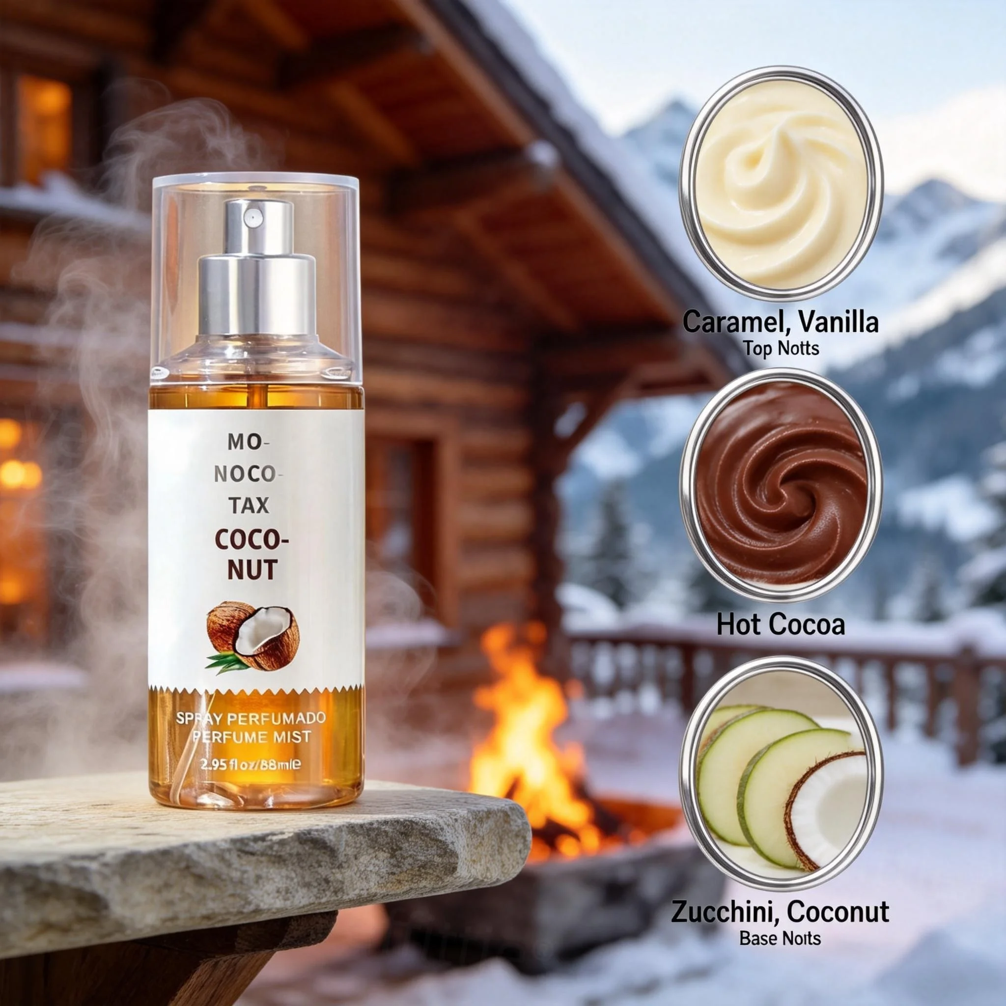 Winter Warm Caramel Coconut Mist Perfume Set Long Lasting Aroma_voghion.com