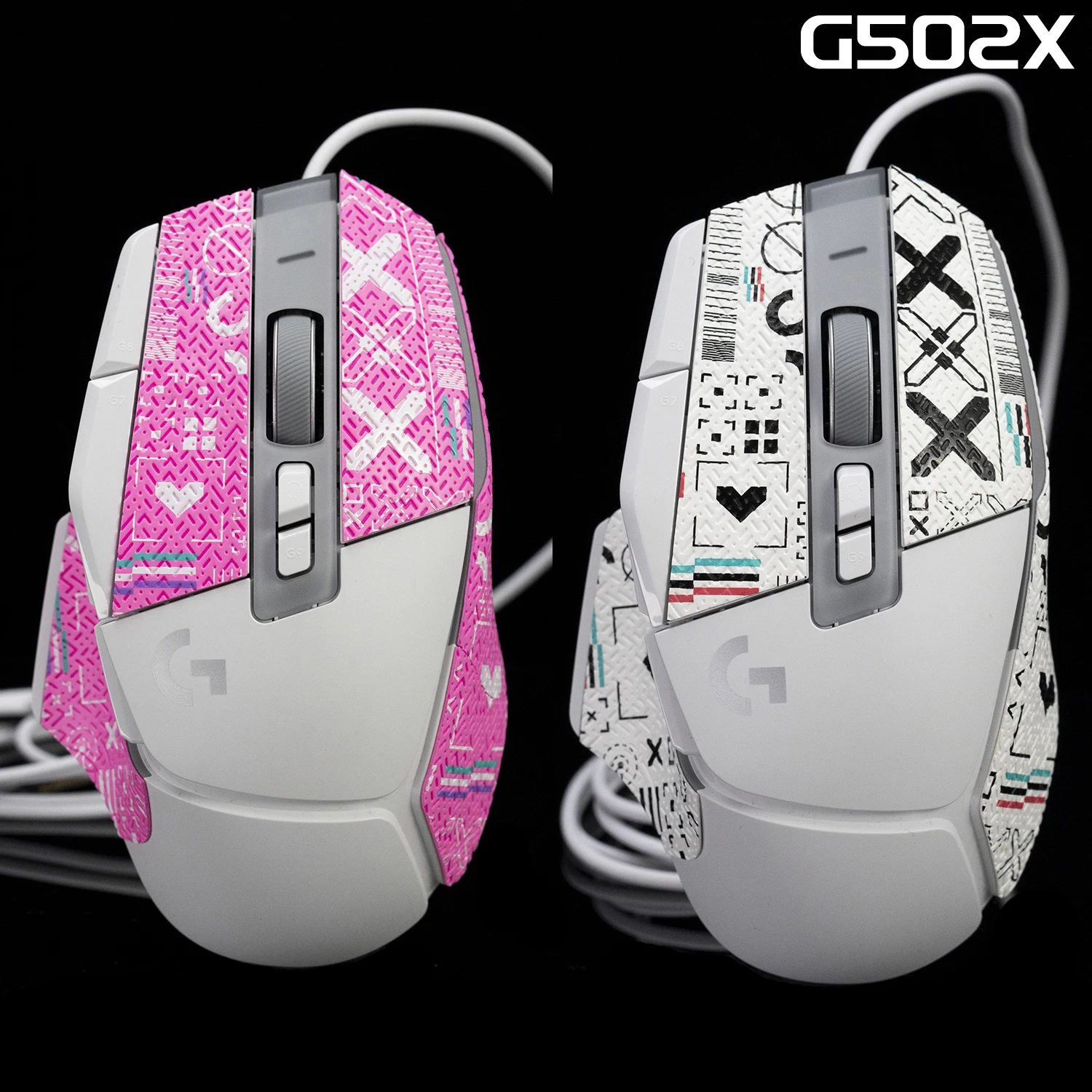 Btl-mouse sem Fio Grip Tape Skate Lizard Skin Adesivo para Logitech G502x G502 x Lightvelocidade com Fio Antiderrapante Suor Choque