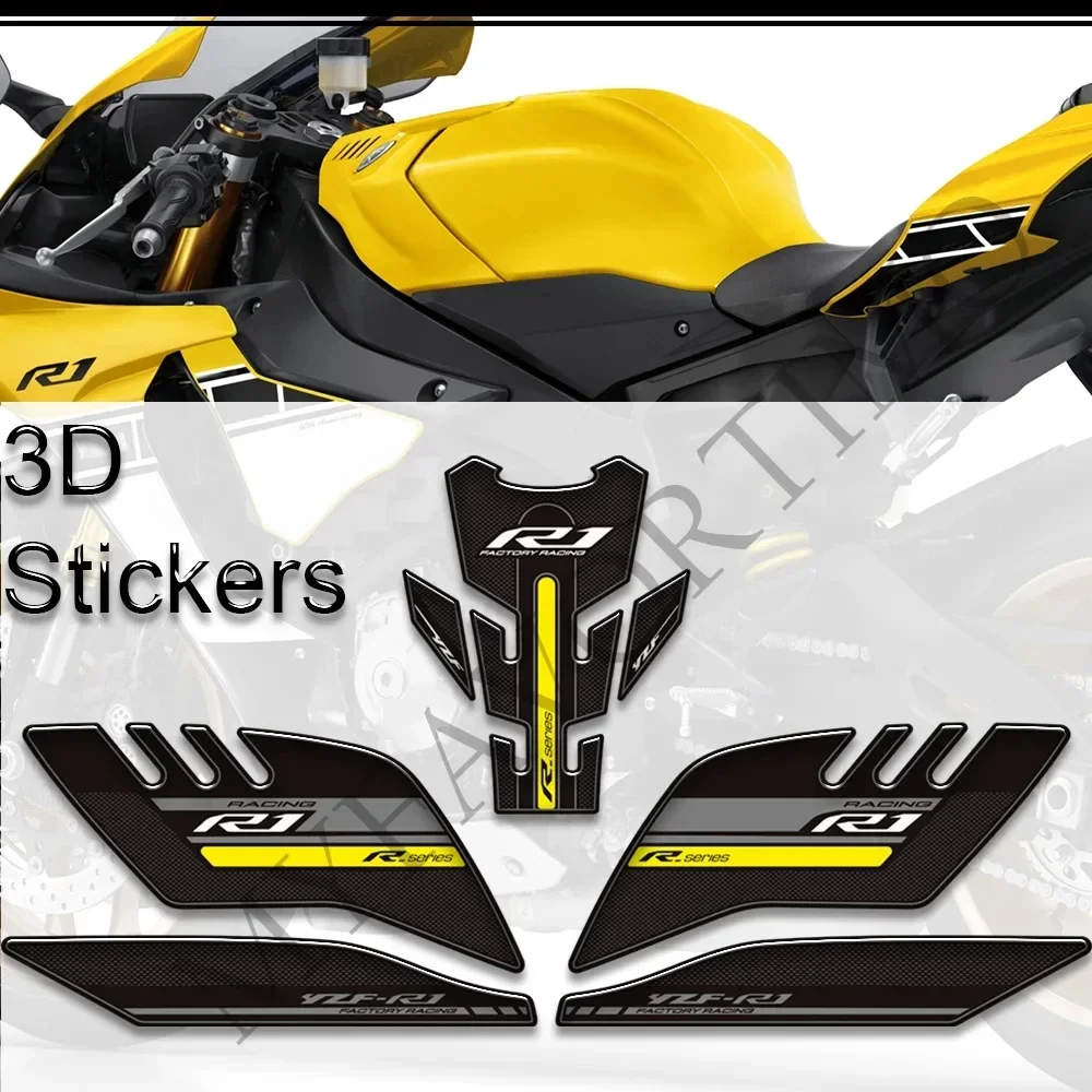 

Fit YAMAHA YZF-R1 YZF R1 YZFR1 Motorcycle Tank Pad Grips Gas Fuel Oil Kit Knee Protector Decals