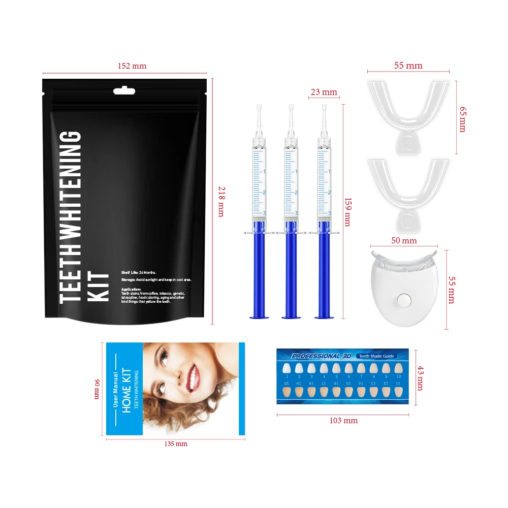 

GlorySmile Wireless Teeth Whitening Kit with LED Light Professional Tooth Whitener with Teeth Whitening Gel