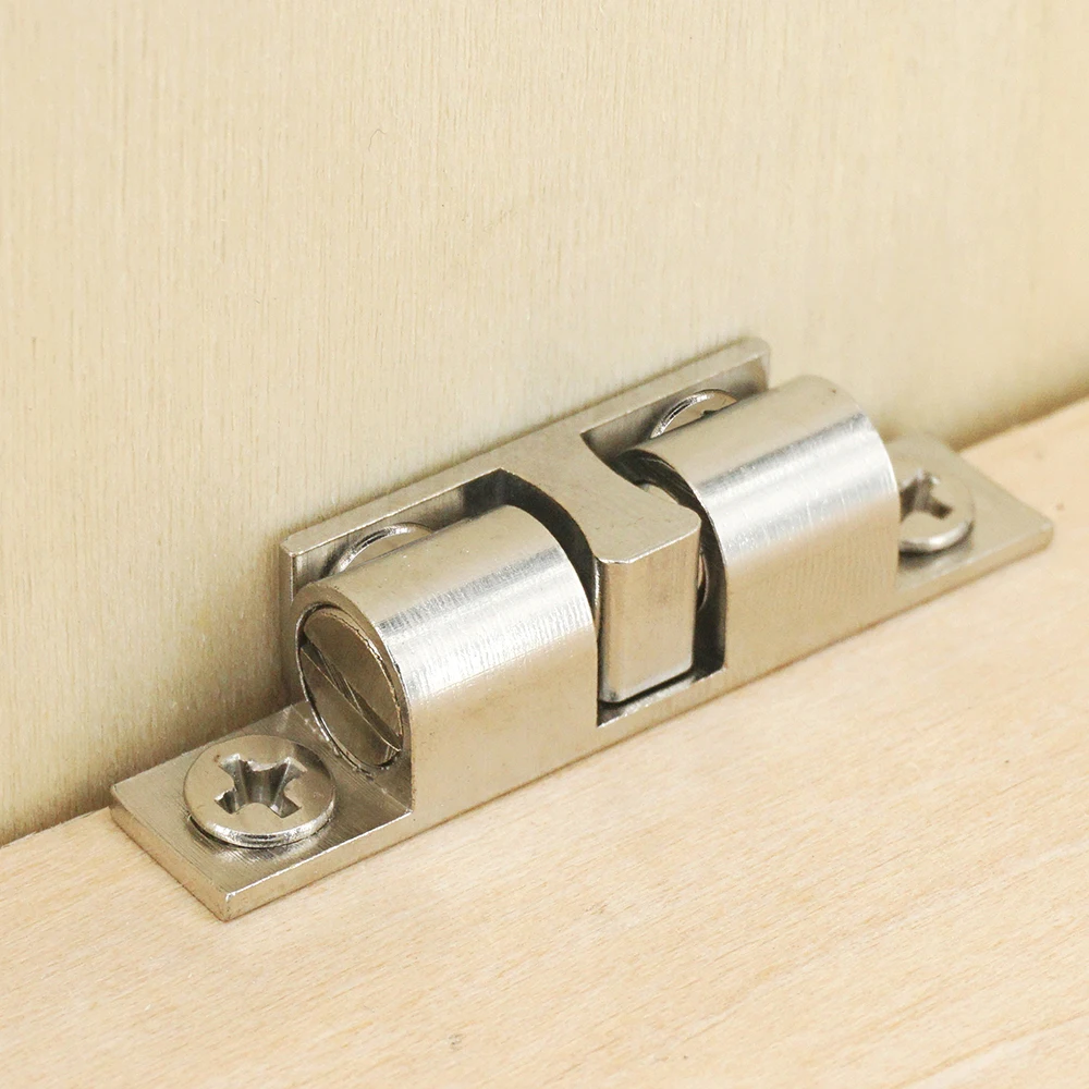 Cabinet Door Latch Catch Solid Brass Adjustable Spring Ball Furniture Door Closer 40mm/50mm/60mm/70mm