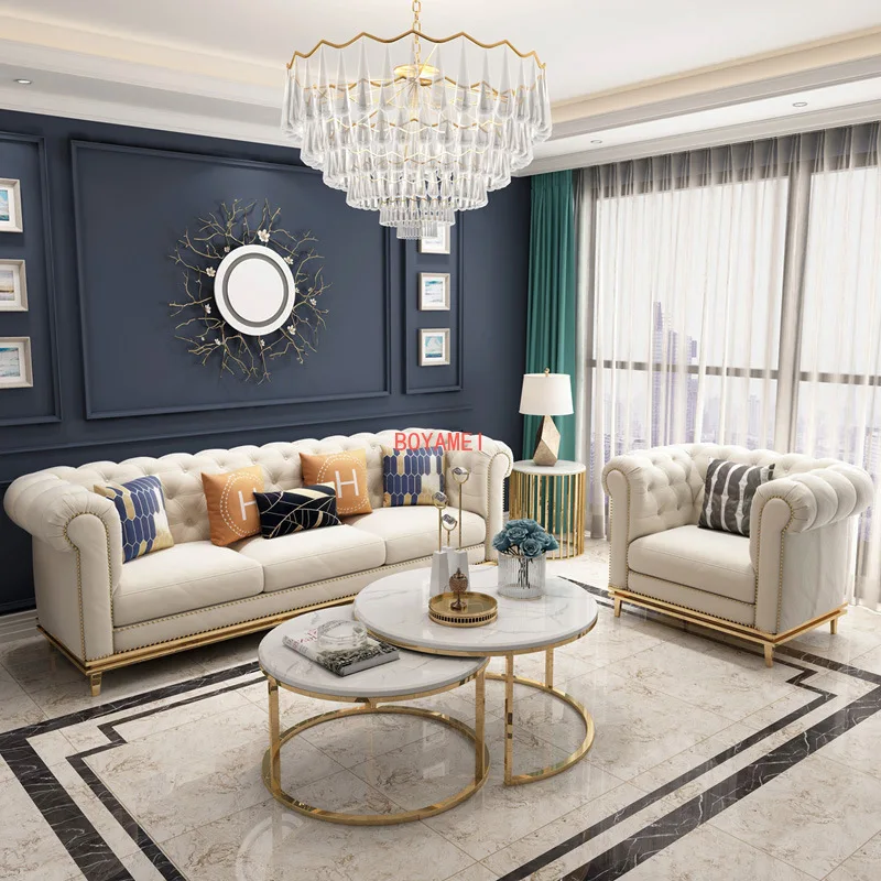 

Тканевый диван nano, одноразовый трехслойный тканевый простой современный американский диван для гостиной в маленькой квартире