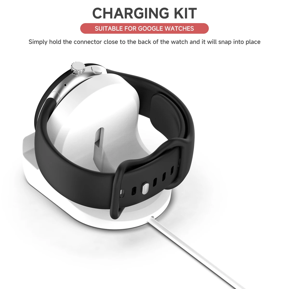 Soft Silicone Wireless Charging Stand for Google Pixel Watch Accessories