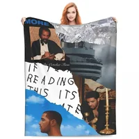 Manta de Collage Drake para el hogar, manta de franela súper suave para dormitorio, álbumes cómodos, rapero decorativo, Drakes, 1