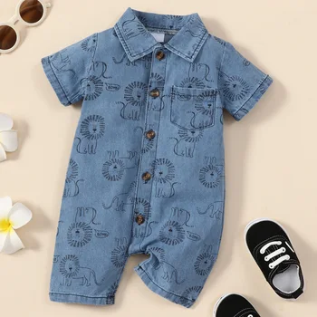Cartoon Lion Polo Jumpsuit 1