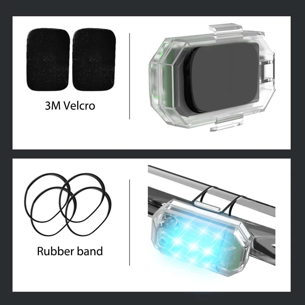 1/20PCS 7Color LED RGB Warning Light  Light With 2.4G Controller Strobe LED Lights For Motorcycle Drone Flashing Taillight