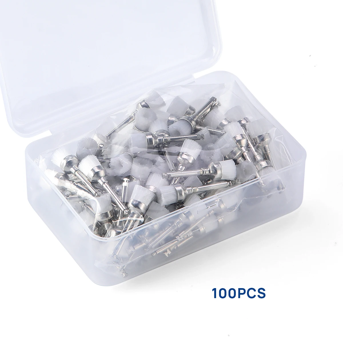 100 stücke Dental Nylon Polieren Pinsel Schüssel Form Bunte Dental Prophy Pinsel Prophylaxe Pinsel Für Contra-Winkel Handstück – Detail 5