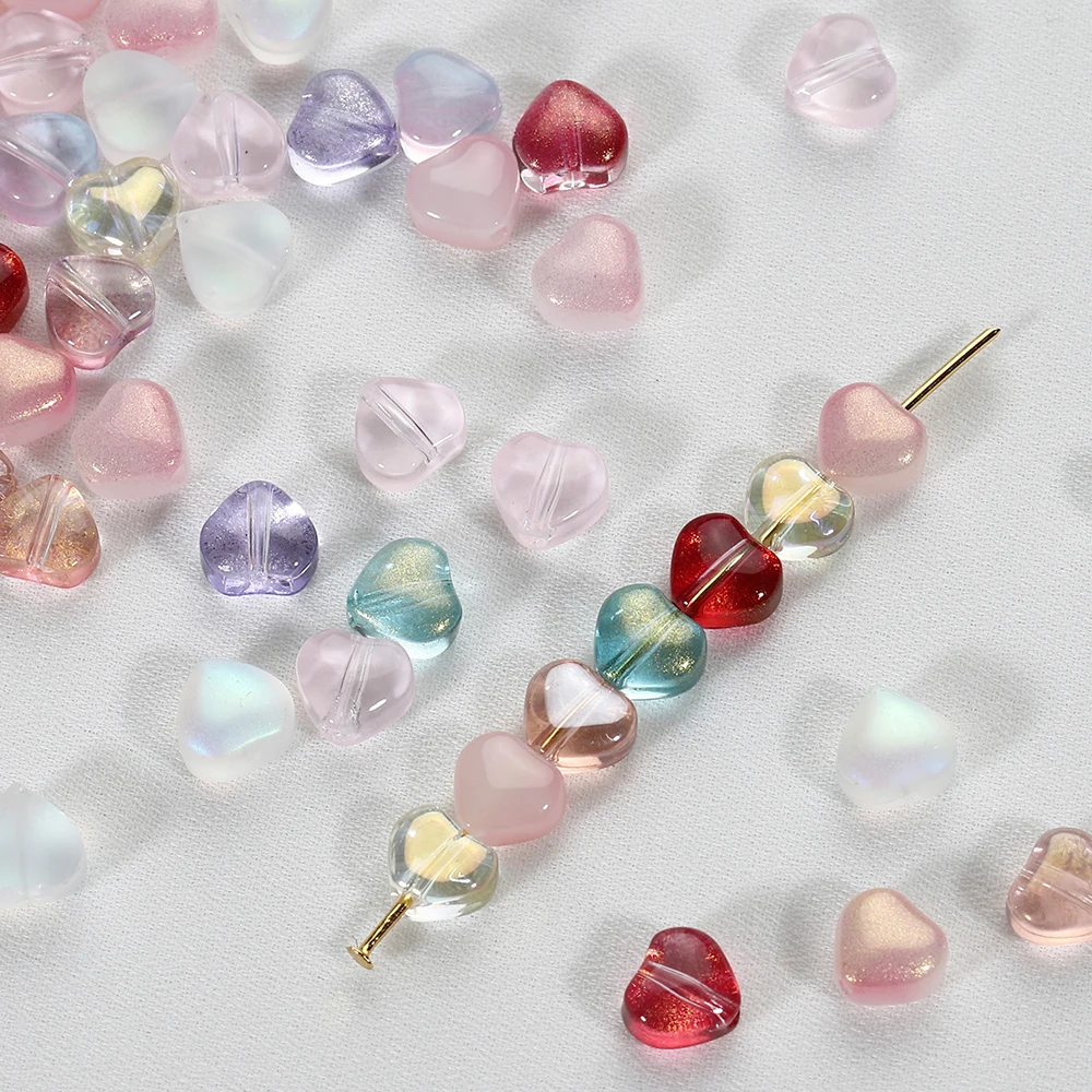 20 Stück AB-Farben-Herzperlen, 6 mm, rotes tschechisches Glas, lose Distanzperlen für DIY-Ohrringe, Halsketten, Schmuckherstellung, Haarnadel-Zubehör – Detail 9