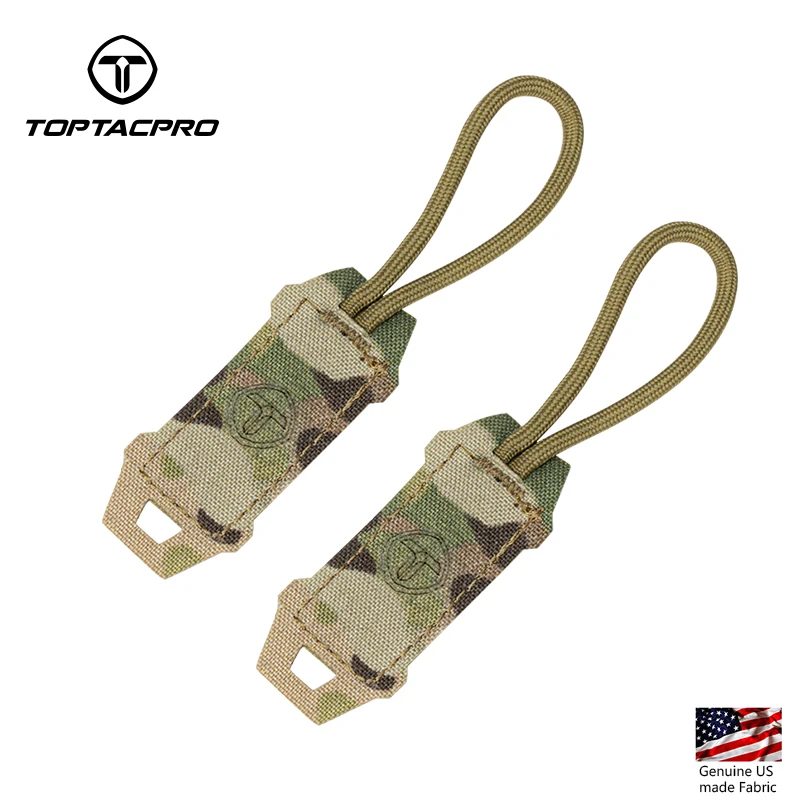 TOPTACPROTacticalHookHandleZipperHandle2PCSZipperPullCamo
