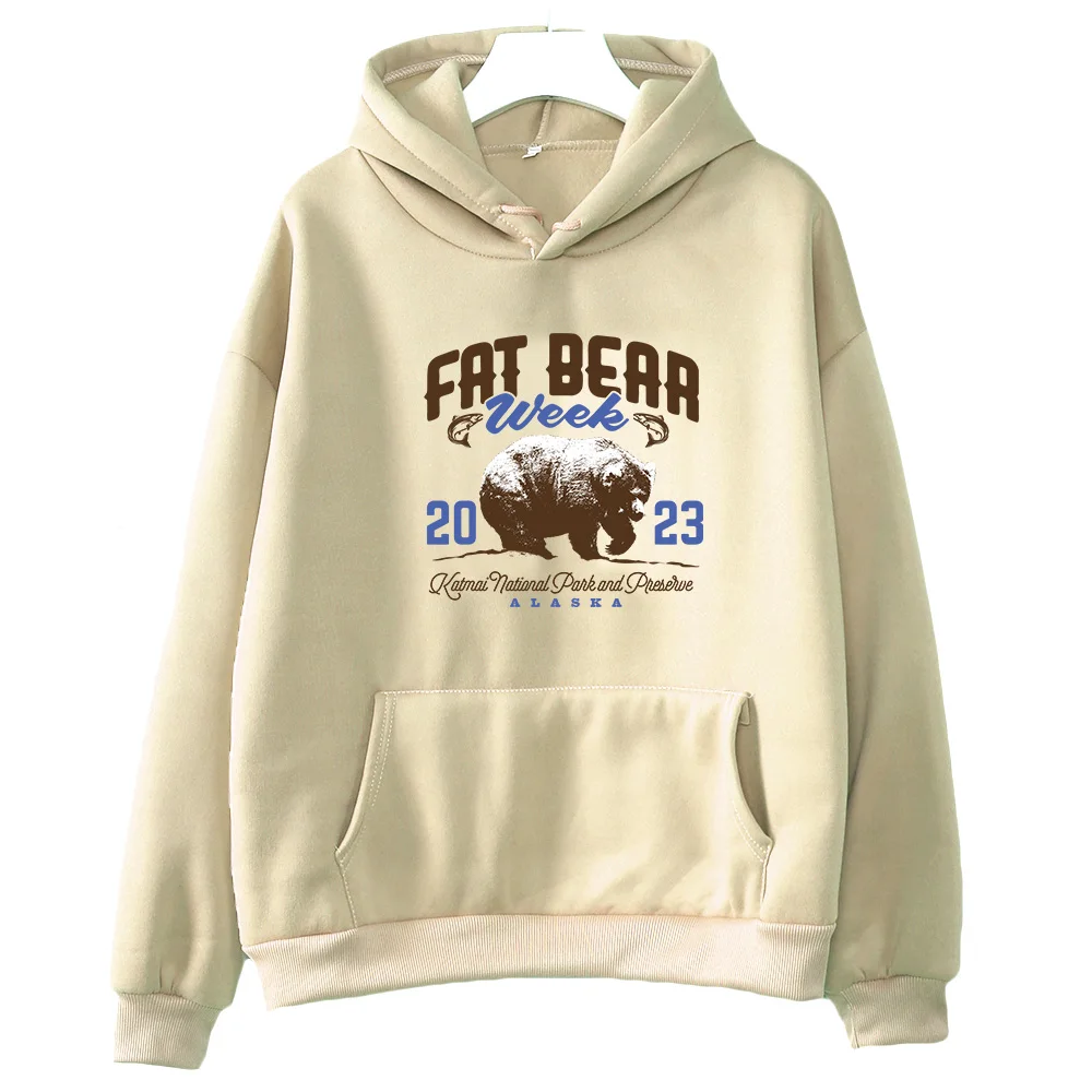 

Fat Bear Week Printing Pullovers 2023 Prevalent Autumn Sweatshirts Women/men Fleece Casual Hoodies Comfortable Warm Tops Clothes