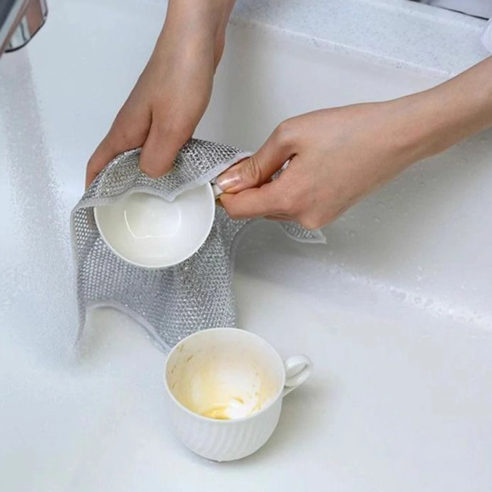 Kitchen Microfiber Dish Cloths Pot Pan Bowl Dish Cleaning Scrubber for Pans Or Pots Countertops Home Kitchen Cleaning Supplies kitchen dish cloth