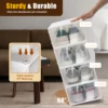 24 Pack Stackable Shoebox Thicken & Sturdy Clear Multifunctional Shoe Box for Universal Shoe Storage and Sneaker Boot Container 1