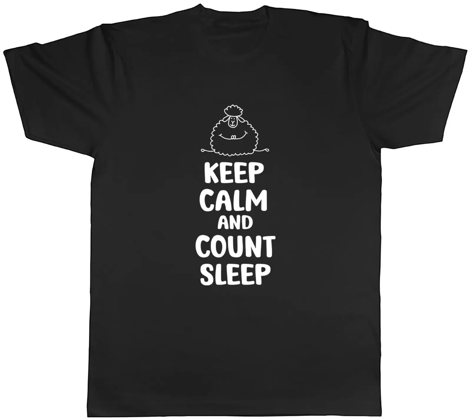 

Мужская футболка унисекс с надписью Keep Calm And Count Sheep