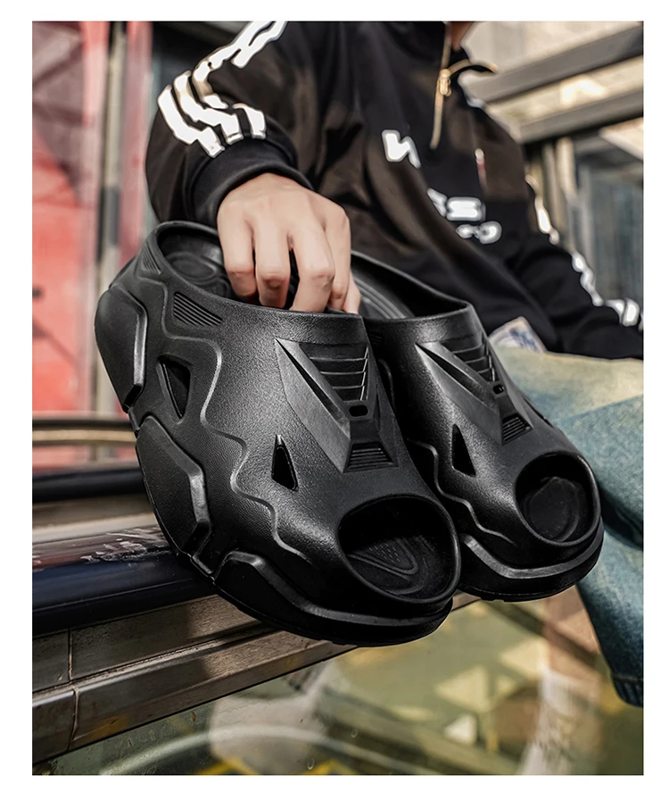 Outdoor-Sommer-Freizeitsandalen für Herren, flache Herren-Flip-Flops, leichte Strandschuhe, rutschfeste Badeschlappen für drinnen und draußen – Detail 31