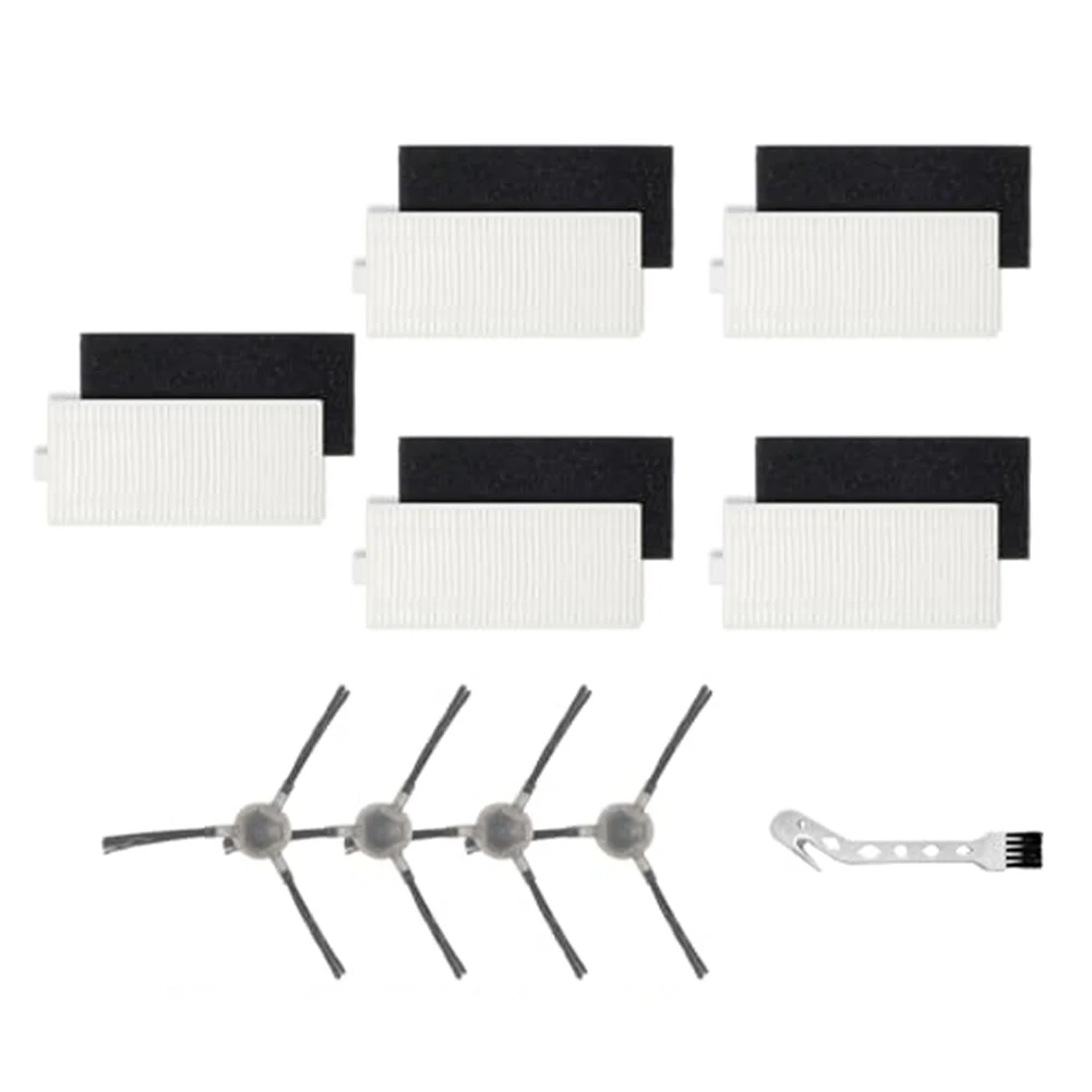 MOMOY Kit Di 12 Spazzole Laterali Di Ricambio Per Robot Aspirapolvere Lefant M201 - 2
