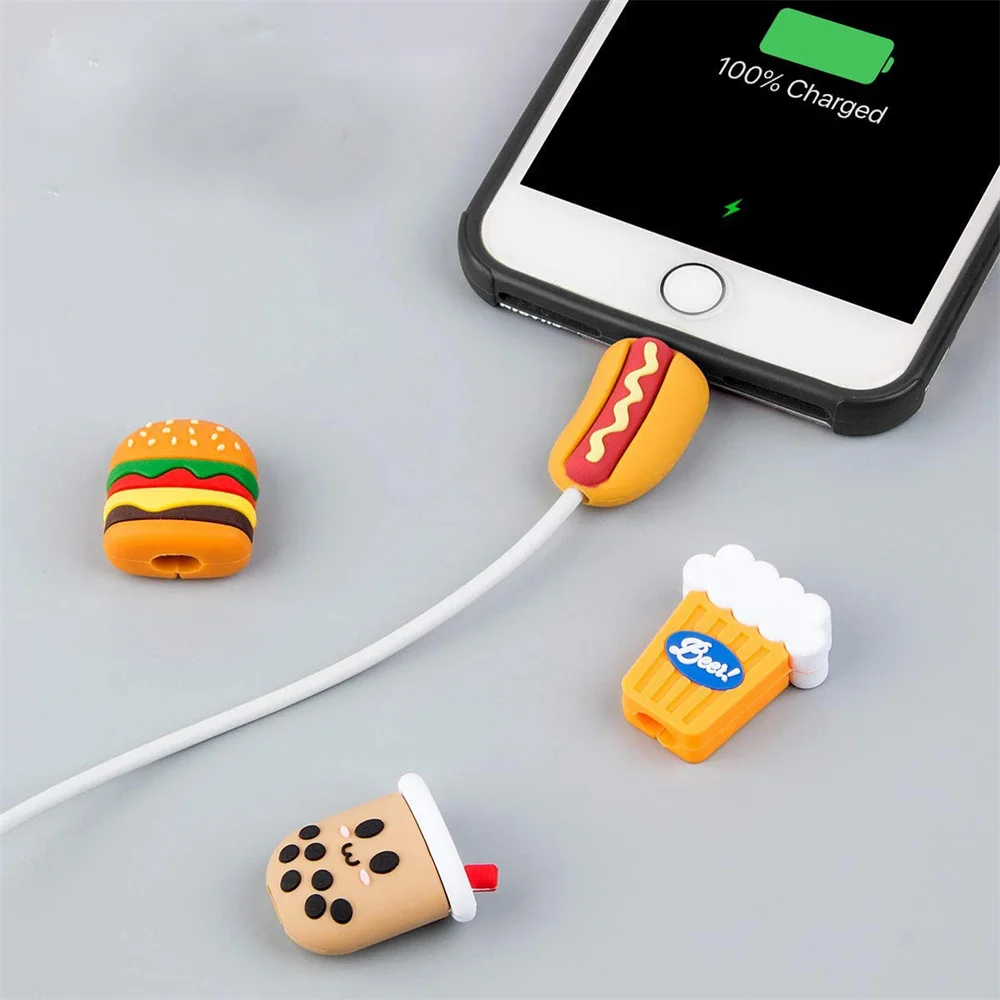 3 Protège-câbles Mignons Noël - Accessoire USB Anti-décrochage, PVC, 3,5 Cm, Décoration Câble De Charge, Cadeau