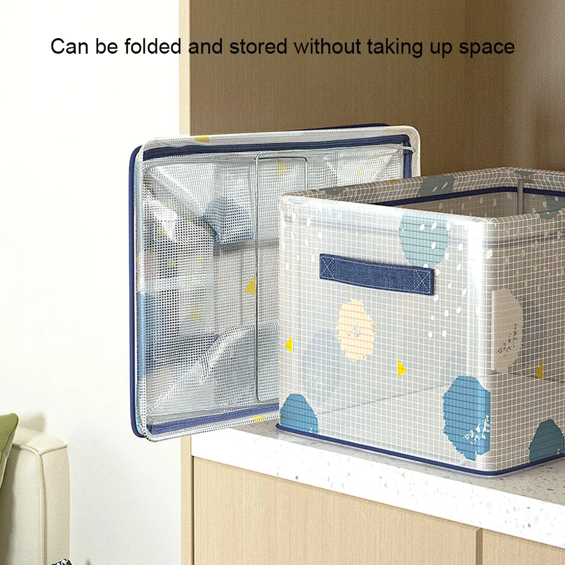 

Square Foldable Storage Basket Desktop Closet Space Box Small Children's Toys Cosmetics Waterproof Arrangement Essential Basket