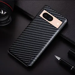 Premium Carbon Fibre Shockproof Slim Phone Case - Non-Slip Full Body Protection for Pixel 8a (Black)