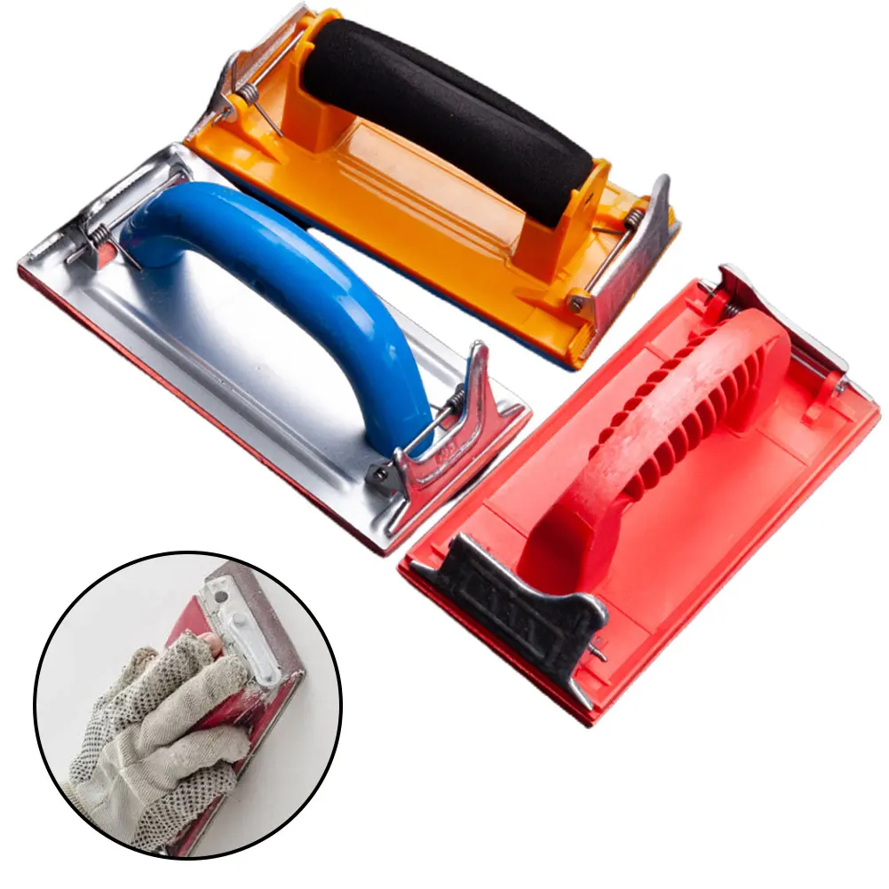 Sandpaper Holder Grinding Polish Tool Woodworking Abrasive Tool Wall Sand Board With Metal Clips Polishing Grinding Useful grinder accessories