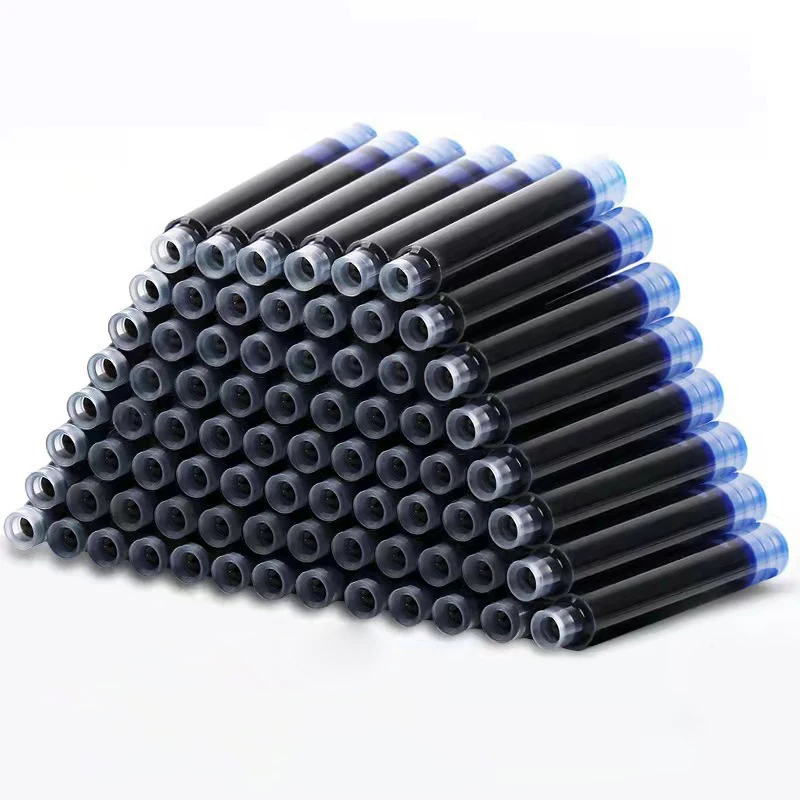 50-Pack Multicolor Fountain Pen Ink Cartridges for School and Office Use