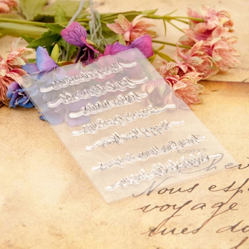 Blessing Word Clear Stamp Silicone Stamp Merry Christmas Transparent for Card Making Scrapbookig Decorations