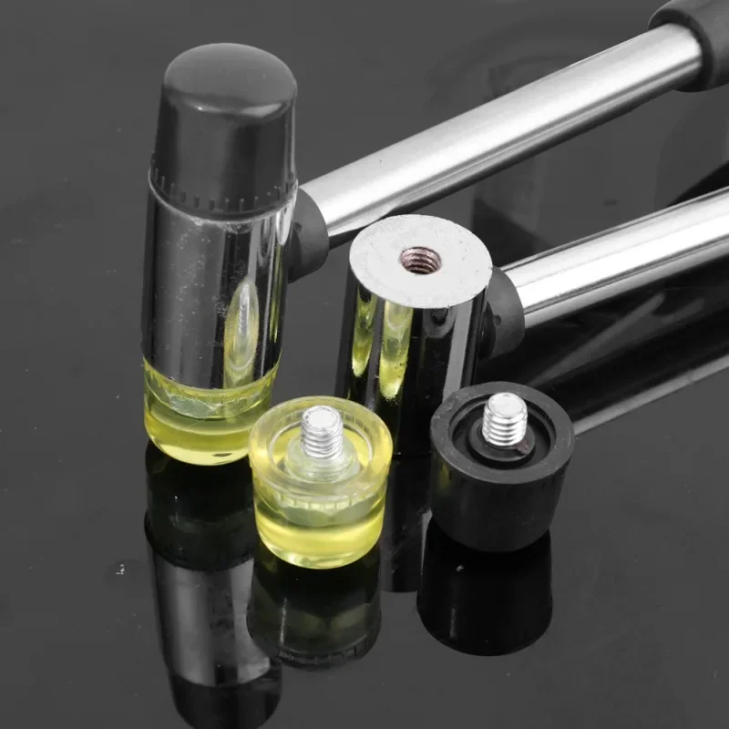 Mini Double Face Soft Tap Rubber Hammer Detachable Insulated Installation Mallet Deformation Repair Rod for Jewelry Hand Tool