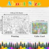 DIY Easter Coloring Poster,Happy Easter Coloring Tablecloth,Design With Easter Crafts School Activities Party Decorations 6