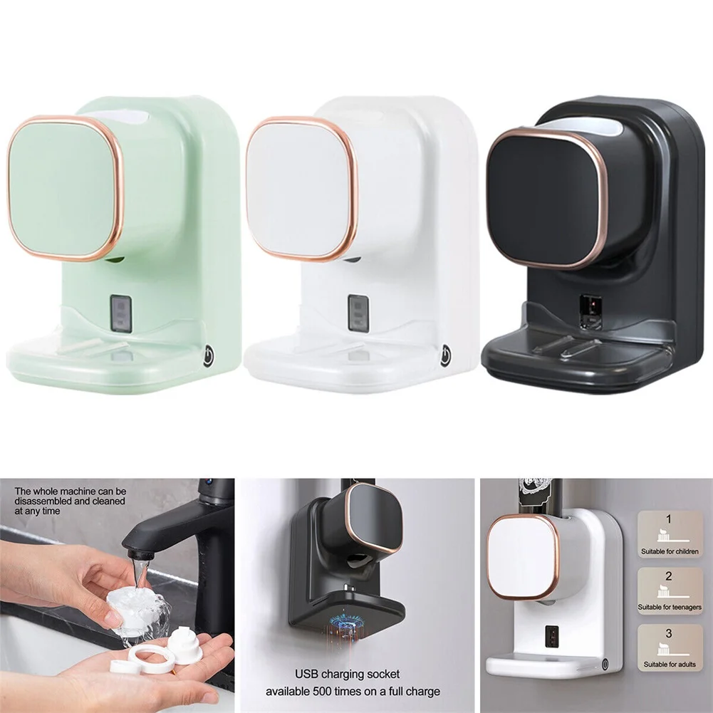 Automatic Sensor Toothpaste Dispenser Wall Mounted 3 Mode Smart Electric Toothpaste Squeezer USB Charger Bathroom Accessories