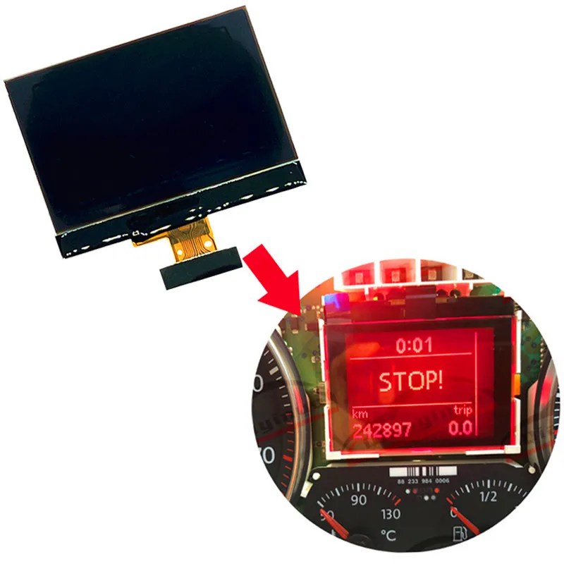 Dashboard LCD Display For Volkswagen Golf 5/Golf 6/Touran/Passat Sagitar and Skoda LCD Instrument1TD920862 1TD920861