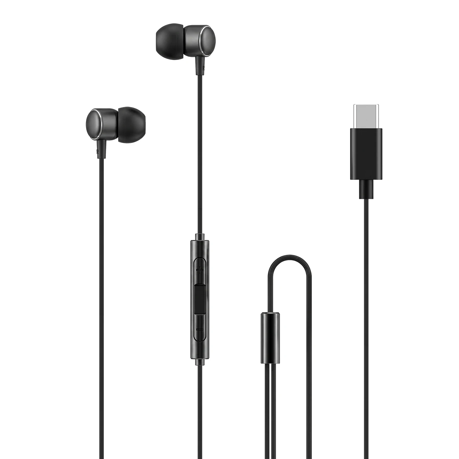 High-Fidelity USB Type C Wired Headphones with Stereo Sound, Bass Boost, and In-Line Mic