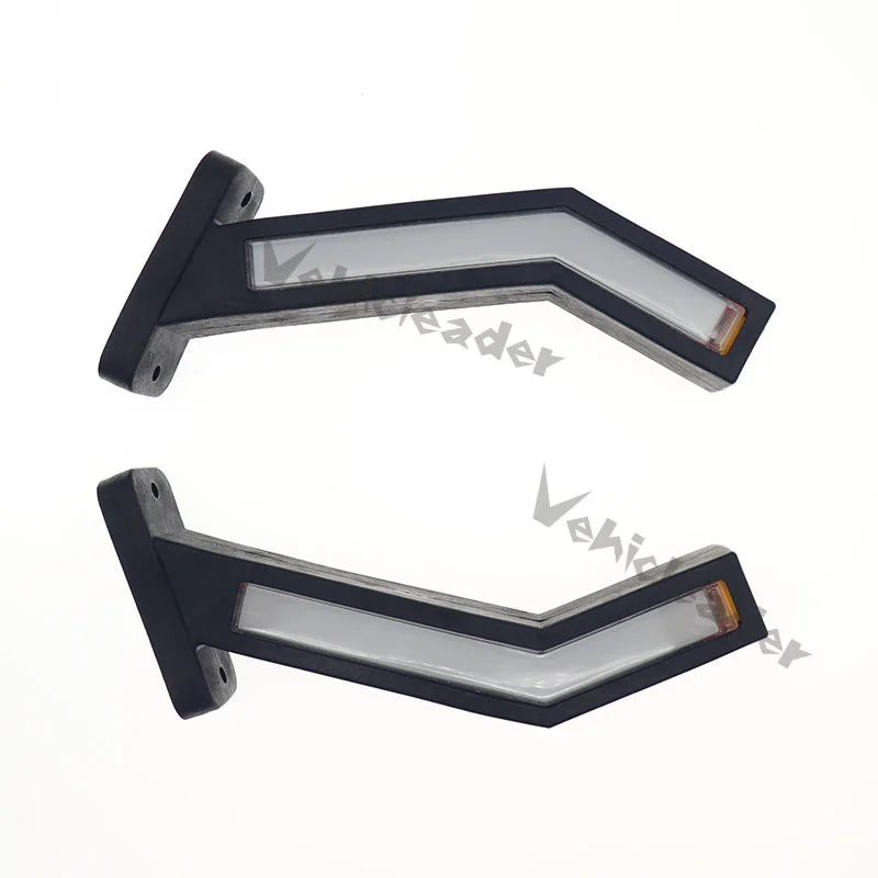 LED Neon Stalk Side Marker Light 12V 24V Truck Trailer Warning Indicator Position Lamp Universal Waterproof Amber Red White 2PCS led marker lights led warning lights
