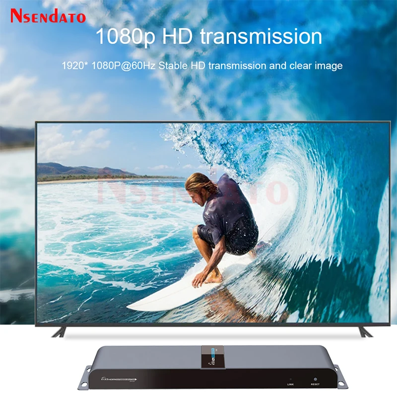 LKV712pro HDMI POE Network Extender 1X2 Over Cat6/7 RJ45 40M 1080P HDMI Video Transmitter Receiver Kit Extension Cable With EDID