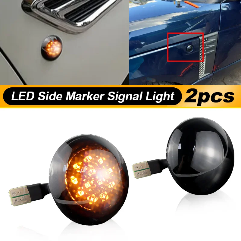 2PCS LED Turn Signal Side Marker Light For Land Rover Range Rover L322 ...