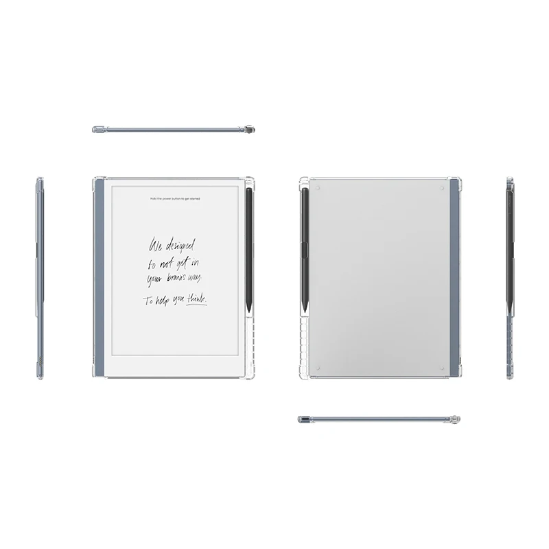 Transparent Air-Bag E-Book Reader Protective Case With Pen Slot for ReMarkable 2 10.3 Inches Shockproof TPU E-Reader Protector Ereader Case