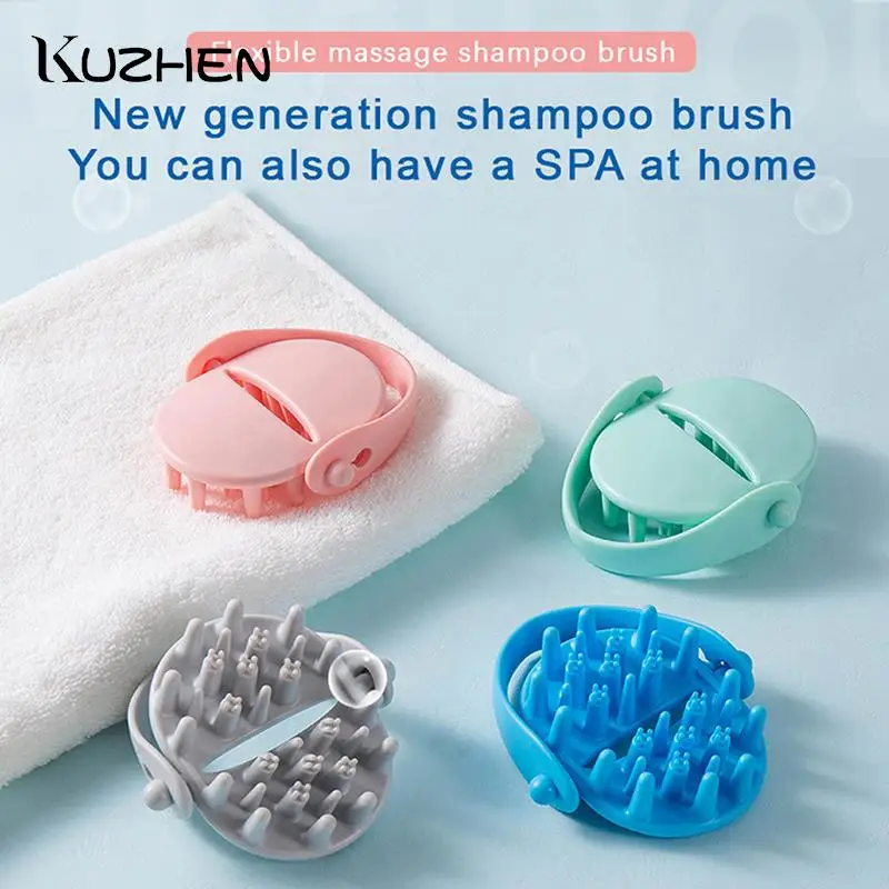 

Силиконовая щетка для шампуня против зуда, массажер для волос и кожи головы для роста волос, Женский массажер, щетка для лепки, щетка для ванны, очистка