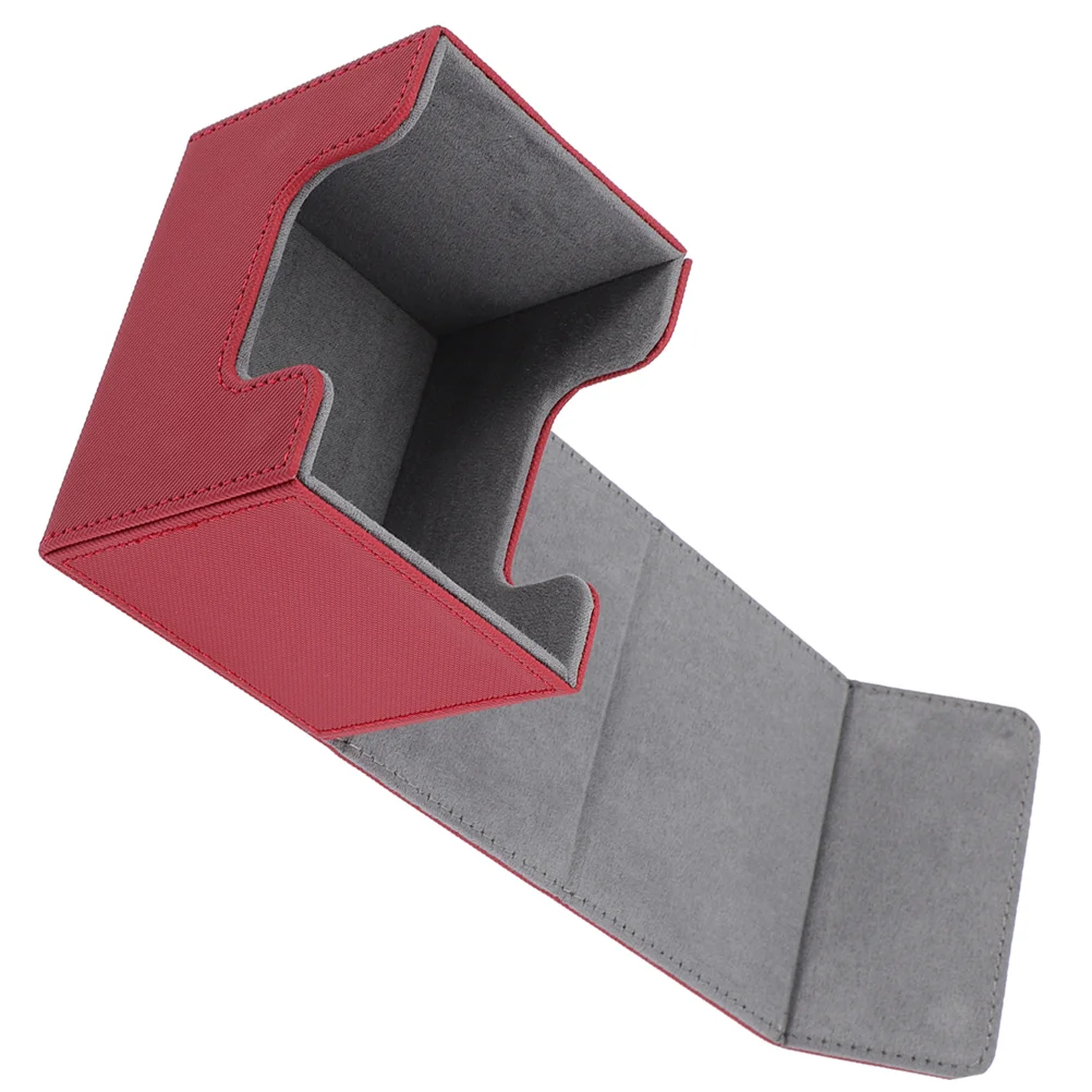

Playing Card Holder Storage Box Cards Games Organizer Red High-grade Pu