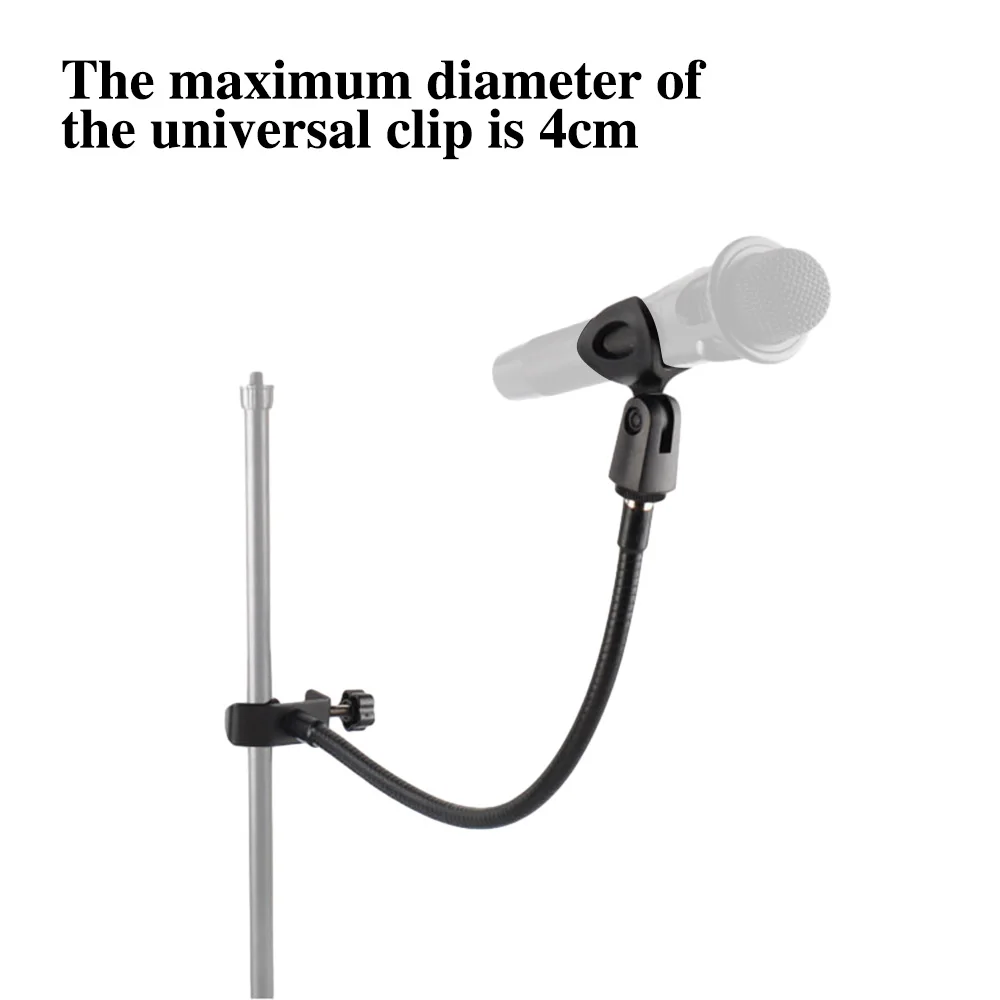 Flexible Mic Stand Universal Hose Shelves with Heavy Duty Desk Clamp Microphone Stand Mic Clip Holder Arm Desk Mount