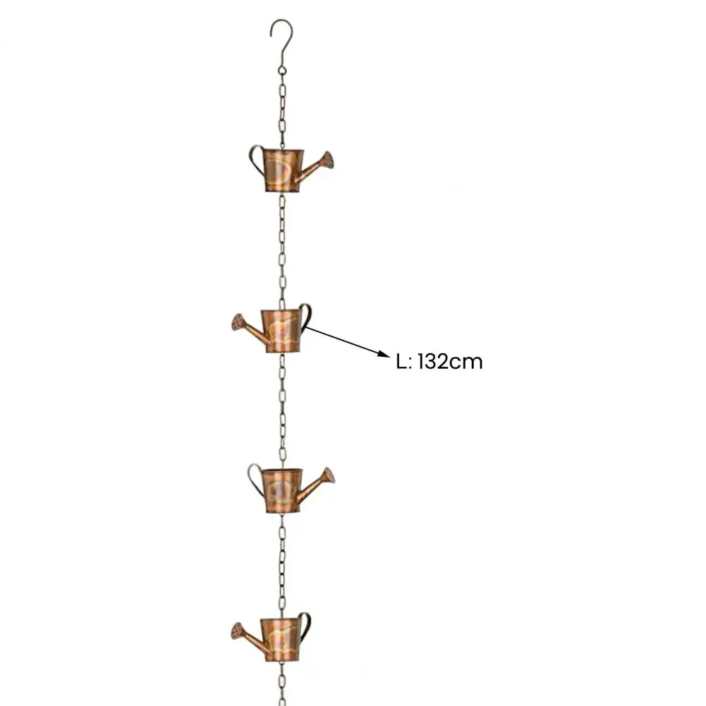 Metal Garden Rain Chain Decorative Long Lasting Steel Leaves Wind Chime Creative Hanging Rain Chain for Garden Outdoor rain chain adapter