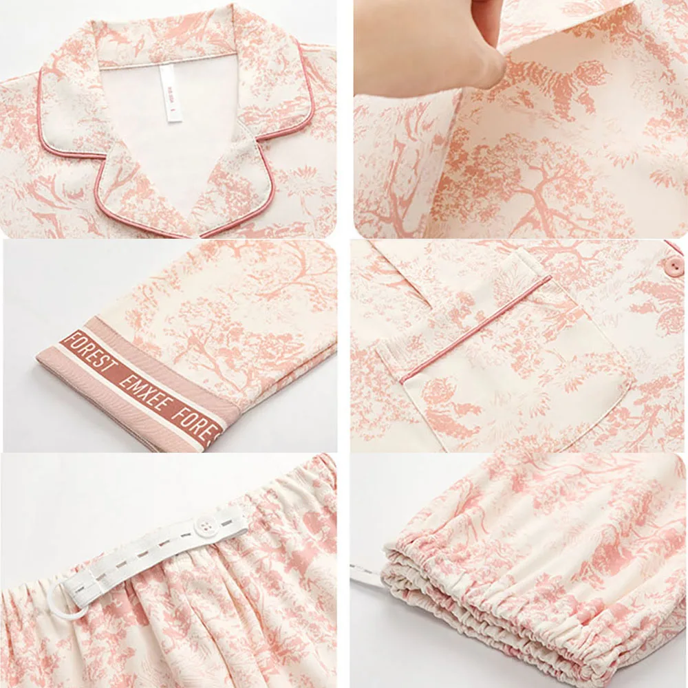 Pregnant Women Luxury Pajama Sets 100% Cotton Spring Autumn 2024 Postpartum Breastfeeding Women's Clothing Comfort Pijama Mujer