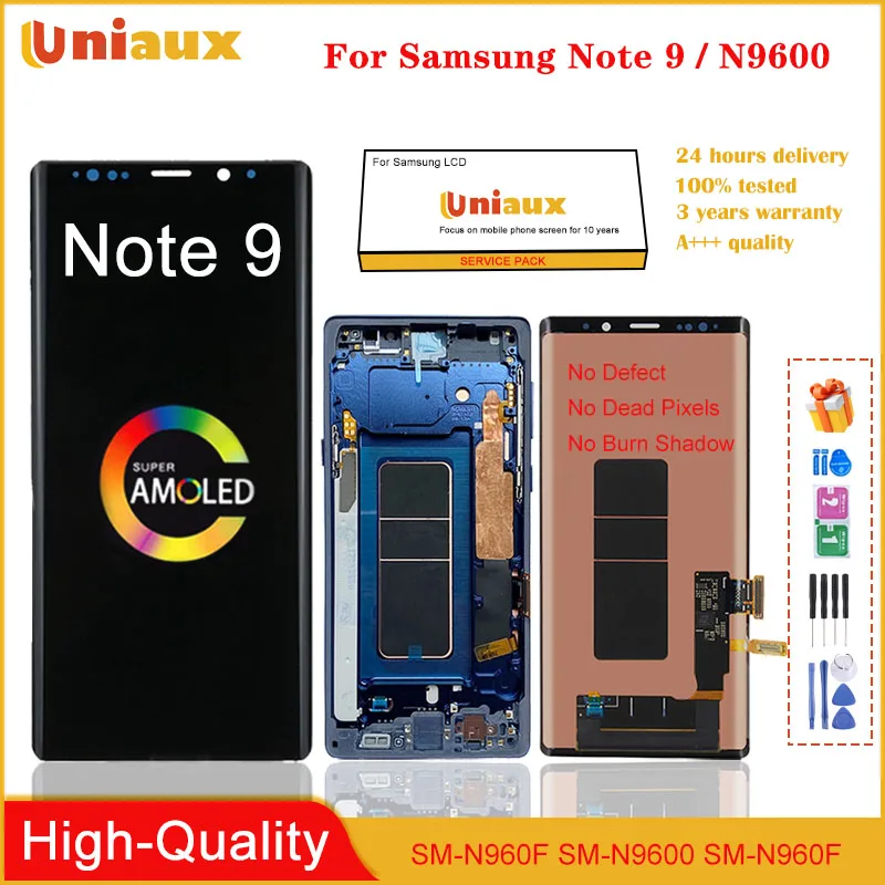 

6.4"Original Super AMOLED For Samsung Galaxy Note 9 N960 N960F LCD Display Touch Screen Digitizer Assembly For Samsung Note9 LCD