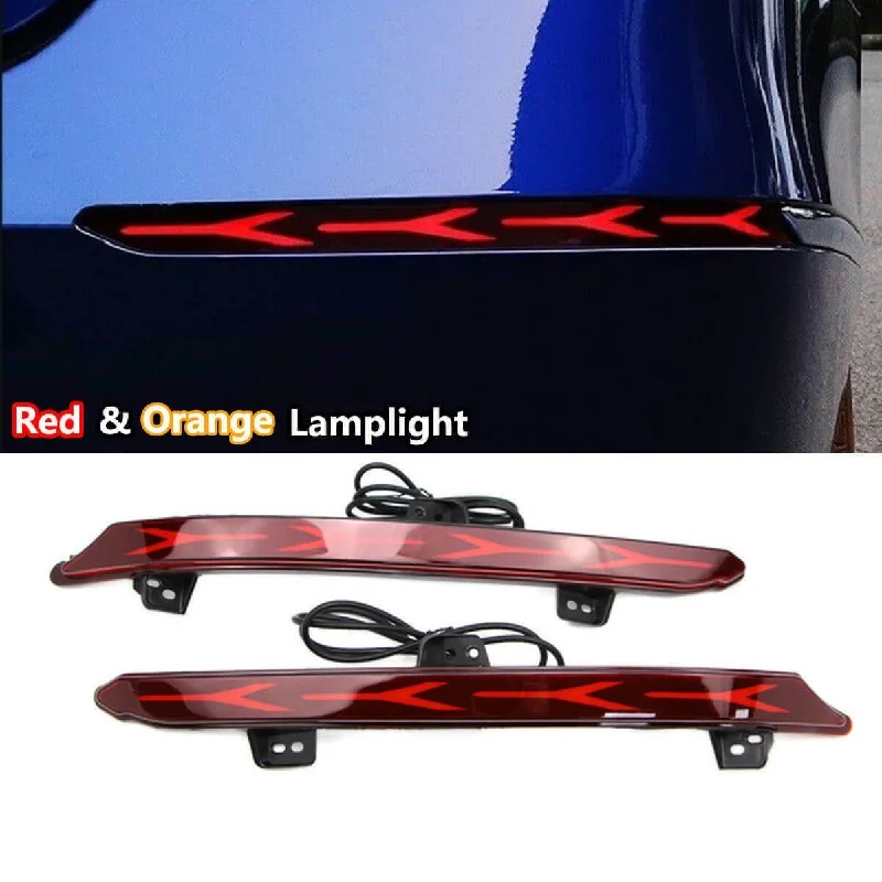 1 Pair LED Rear Bumper Reflector Light For Honda Sedan 2018 2021 For