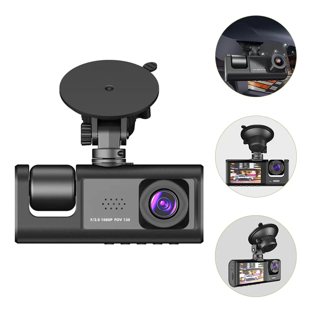 

Dash Cam 2 inch Digital Screen Dash Cam For Cars 3-way 1080P 5MP Car Driving Camera