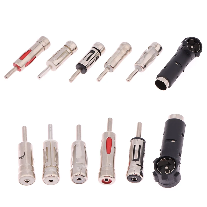 Car Vehicles Radio GPS Antenna Plug ISO To Din Aerial Antenna Mast Adaptor Connector Plug Car Radios Antennas Repair