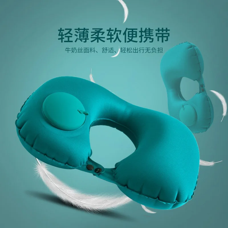 Travel Pillows Airplanes Inflatable Super Light Portable Neck Pillow U-Shape Automatic Inflatable Cervical Vertebr Pillow