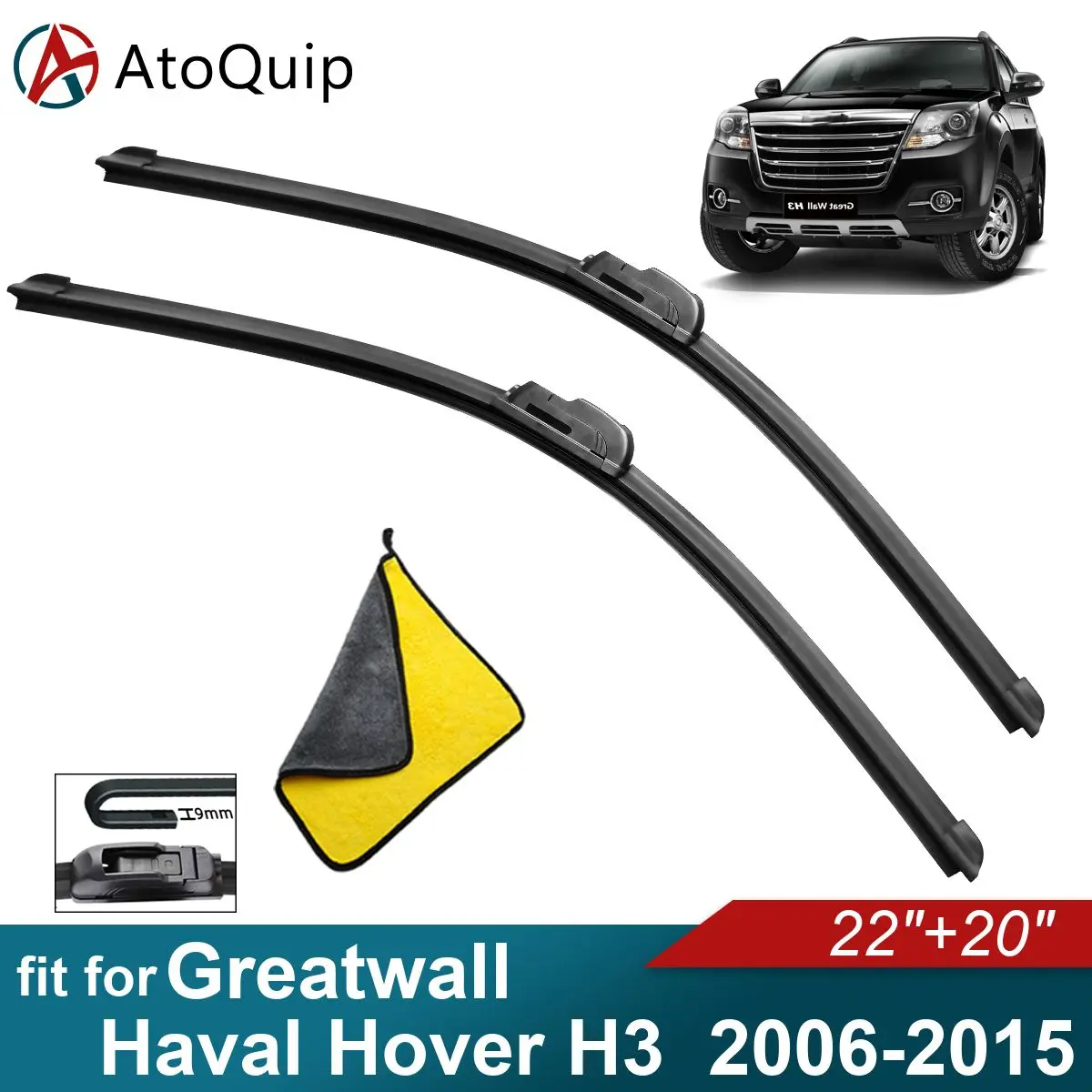 

Car Windshield Wiper Blades Fit For Greatwall Haval Hover H3 Wiper Blades Soft Rubber Auto Front Windscreen