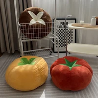 45cm Vegetable Plush Stuffed Pillow Soft Mushroom Tomato Persimmon Round Seat Cushion Sofa Chair Floor Decor Plushie Peluche 1