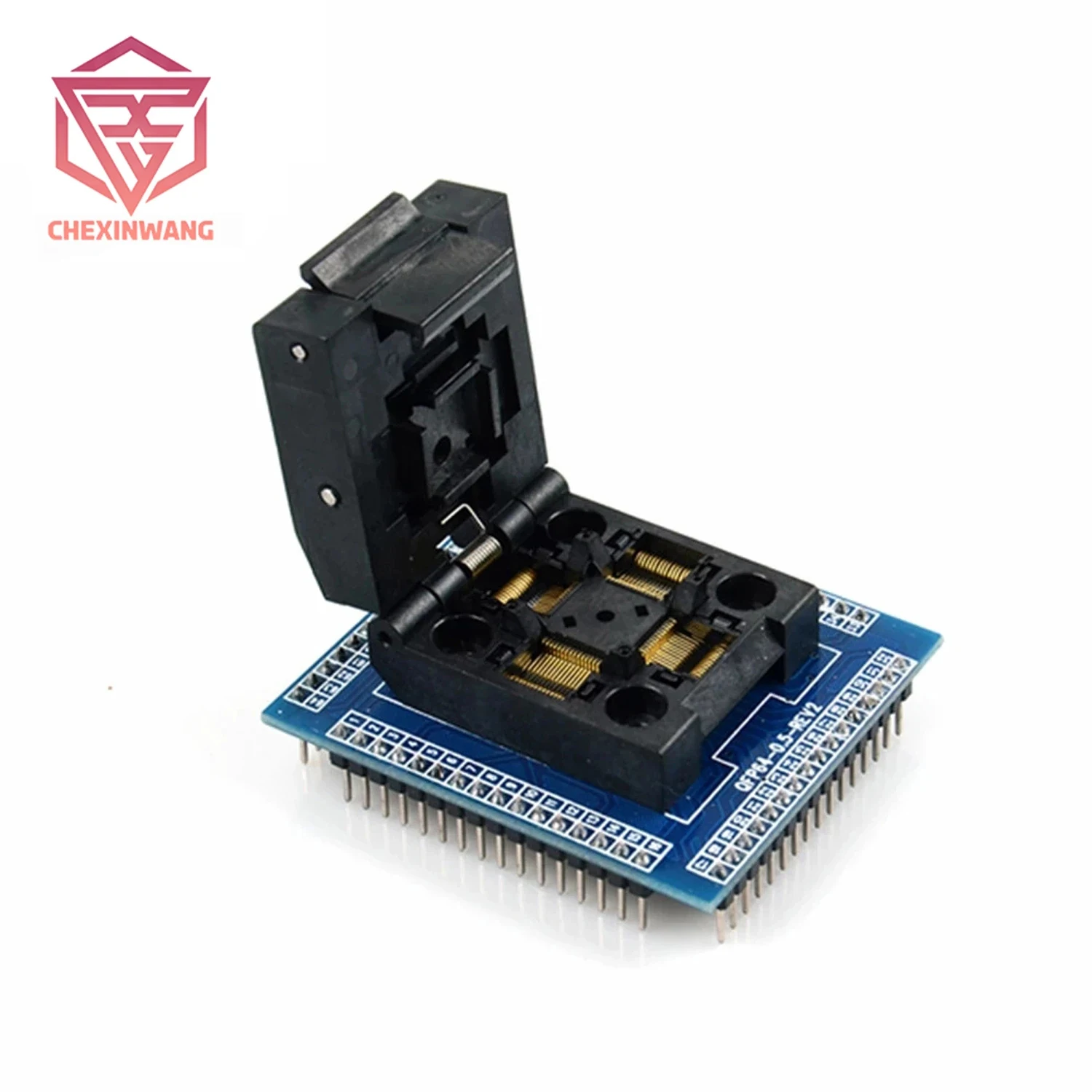 

STM32 QFP64 socket NEW QFP64 TQFP64 LQFP64 socket adapter IC test socket burning 0.5m programmer